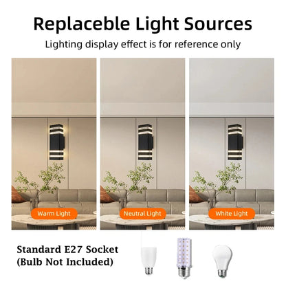 BrightGuard E27 LED Wall Sconce - Waterproof Design