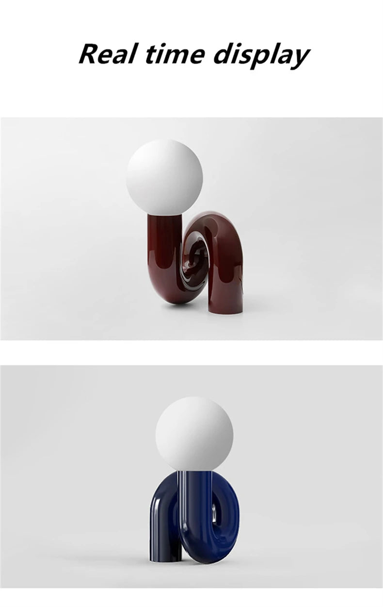 Nordic Glow: Minimalist Glass Desk Lamp