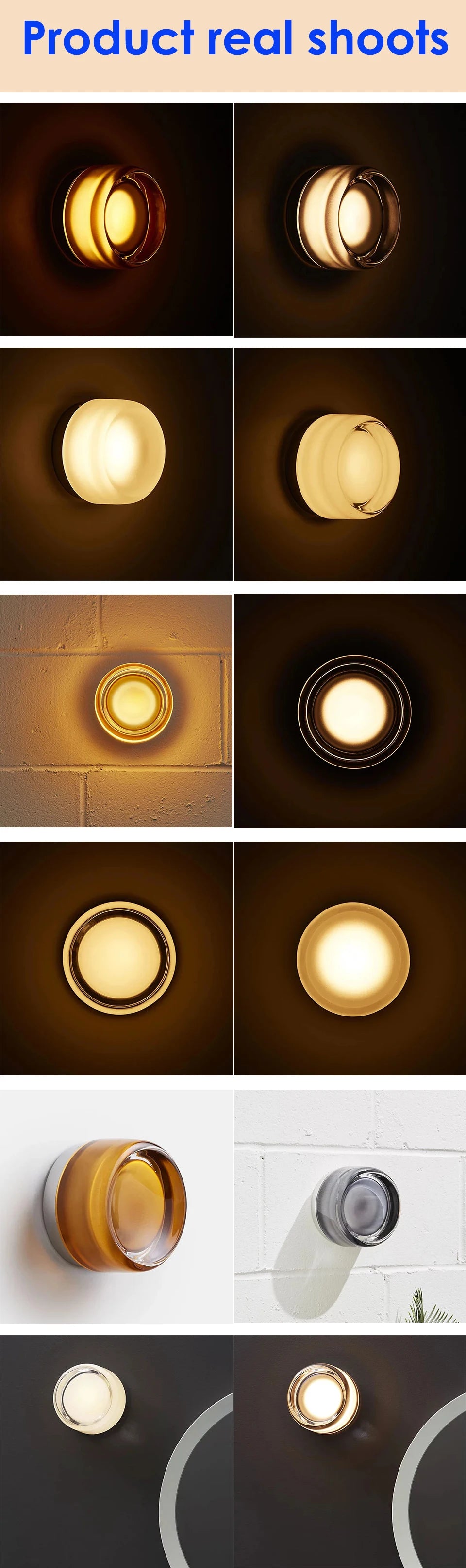 Round Glass LED Wall Sconce