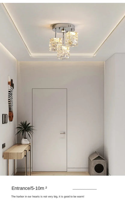 Crystal Round Double Layer Chandelier