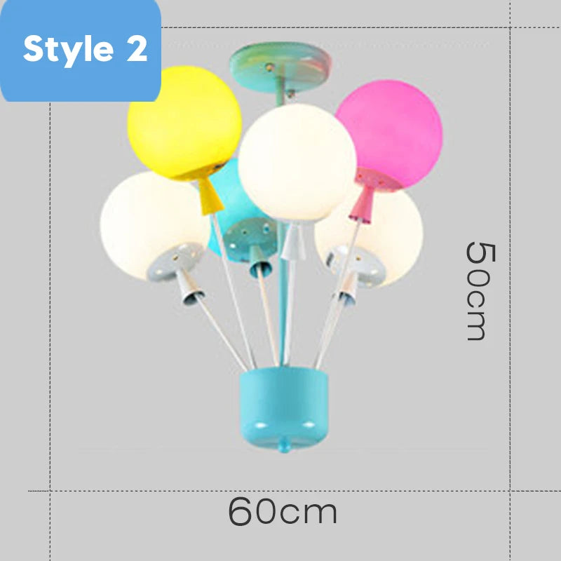Colorful Balloon LED Wood Ceiling Light
