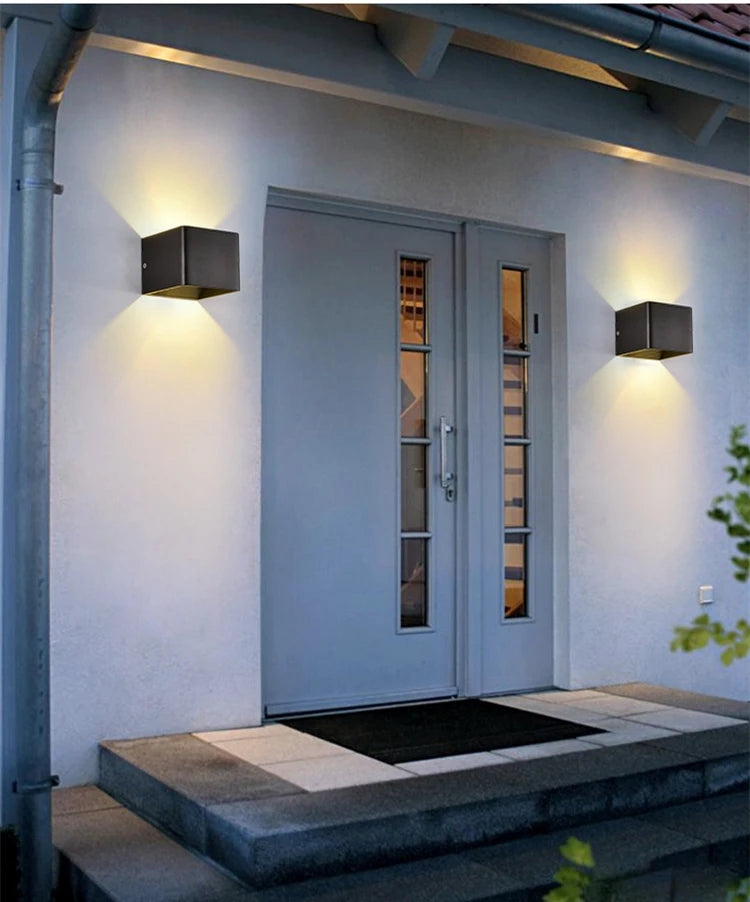 Cube Up-Down Outdoor Sconce