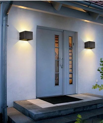 Cube Up-Down Outdoor Sconce
