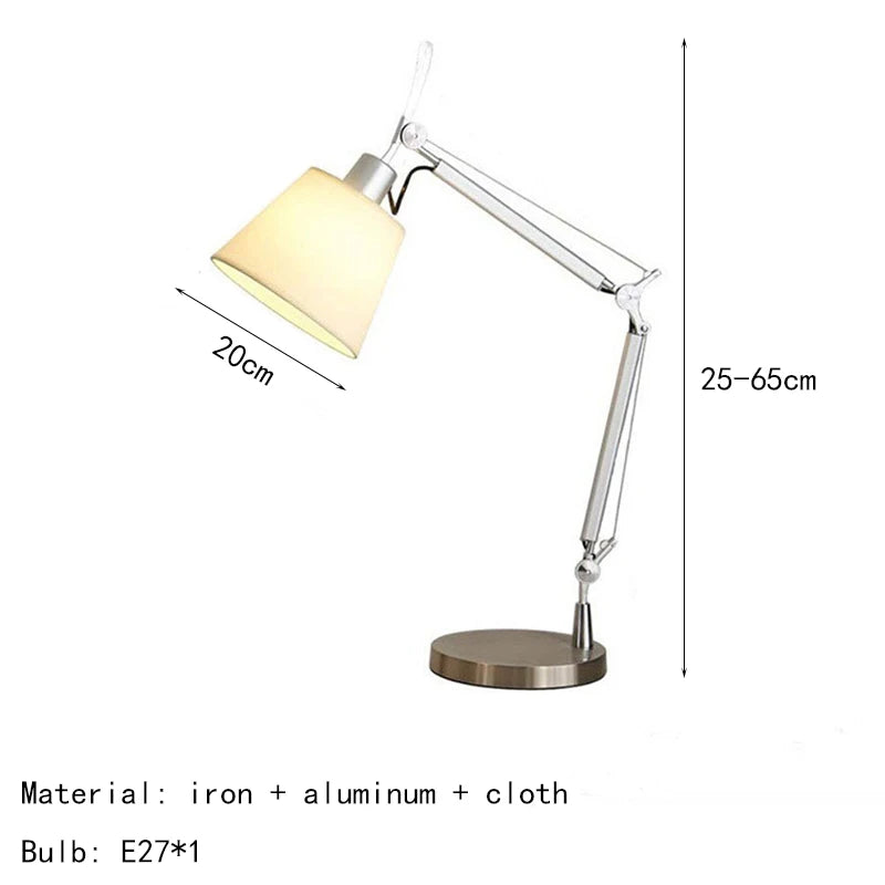 Elegant White Shade Table Lamp - Versatile Silver Design