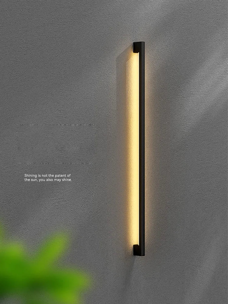 Black Strip Wall Lamp - Modern Bar Shape Lighting