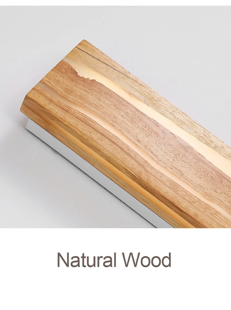 Nordic Wood LED Wall Sconce - Modern Rustic Charm