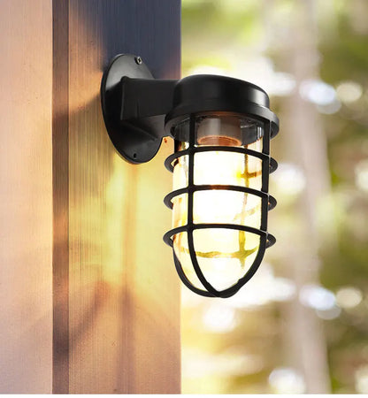 Rustic Glow: Outdoor Waterproof Wall Lamp