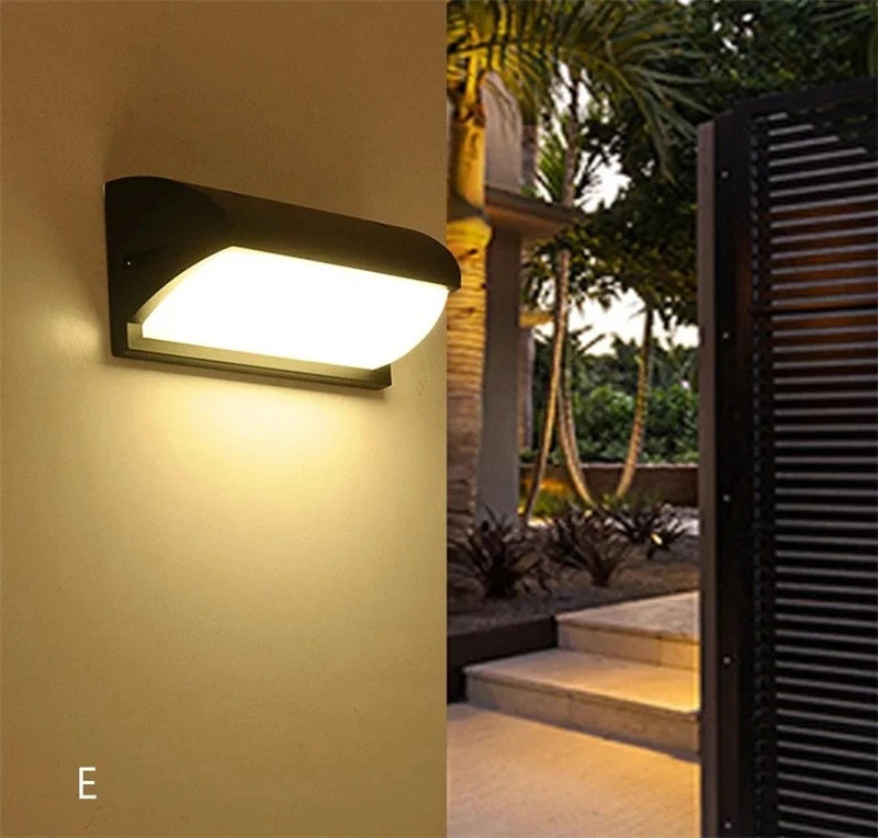 Modern Black LED Outdoor Wall Sconce