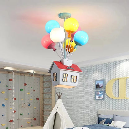 Colorful Balloon LED Wood Ceiling Light