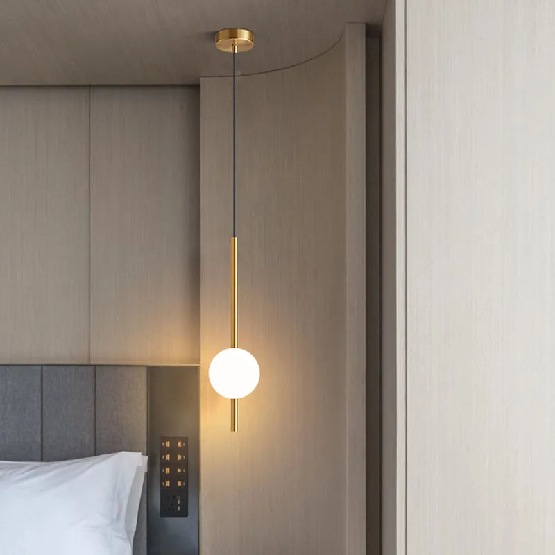 Glass Globe Bedside Pendant