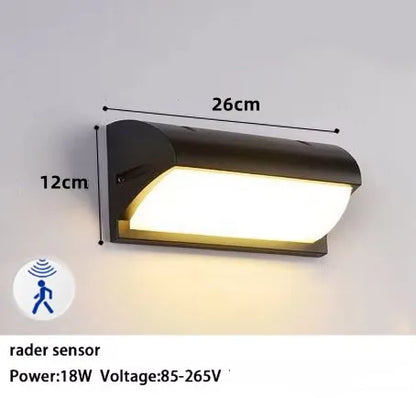 Modern Black LED Outdoor Wall Sconce