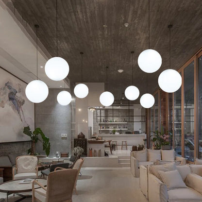 White Glass Globe Pendant
