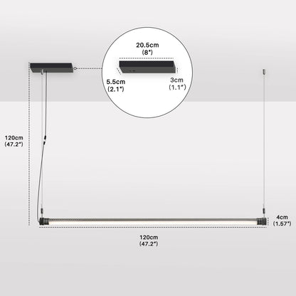 Clear Tube LED Pendant Light