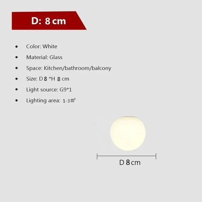 Nordic Glow: Minimalist Round Glass Ceiling Lamp