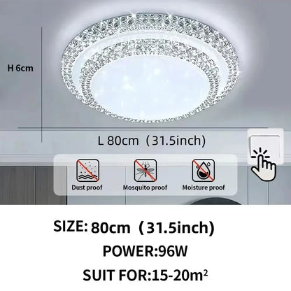 LustreGlow Simple LED Ceiling Chandelier
