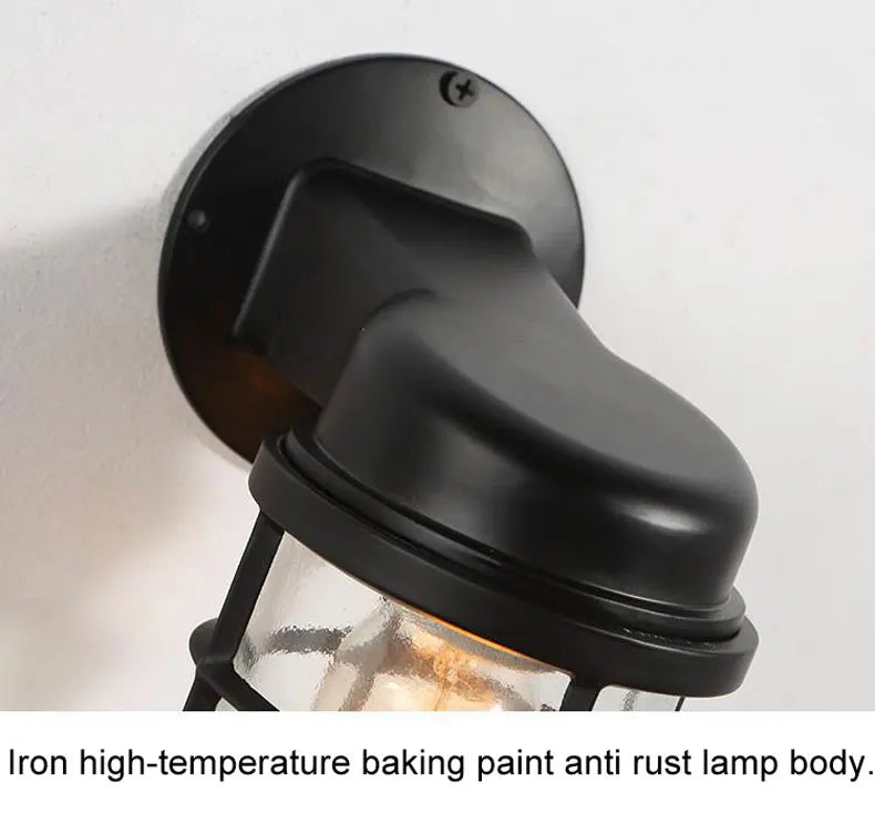 Rustic Glow: Outdoor Waterproof Wall Lamp