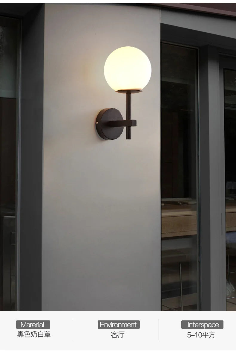Nordic Glow: Sphere LED Wall Sconce Light