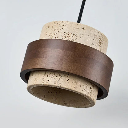 Wabi-Sabi Stone Walnut Pendant