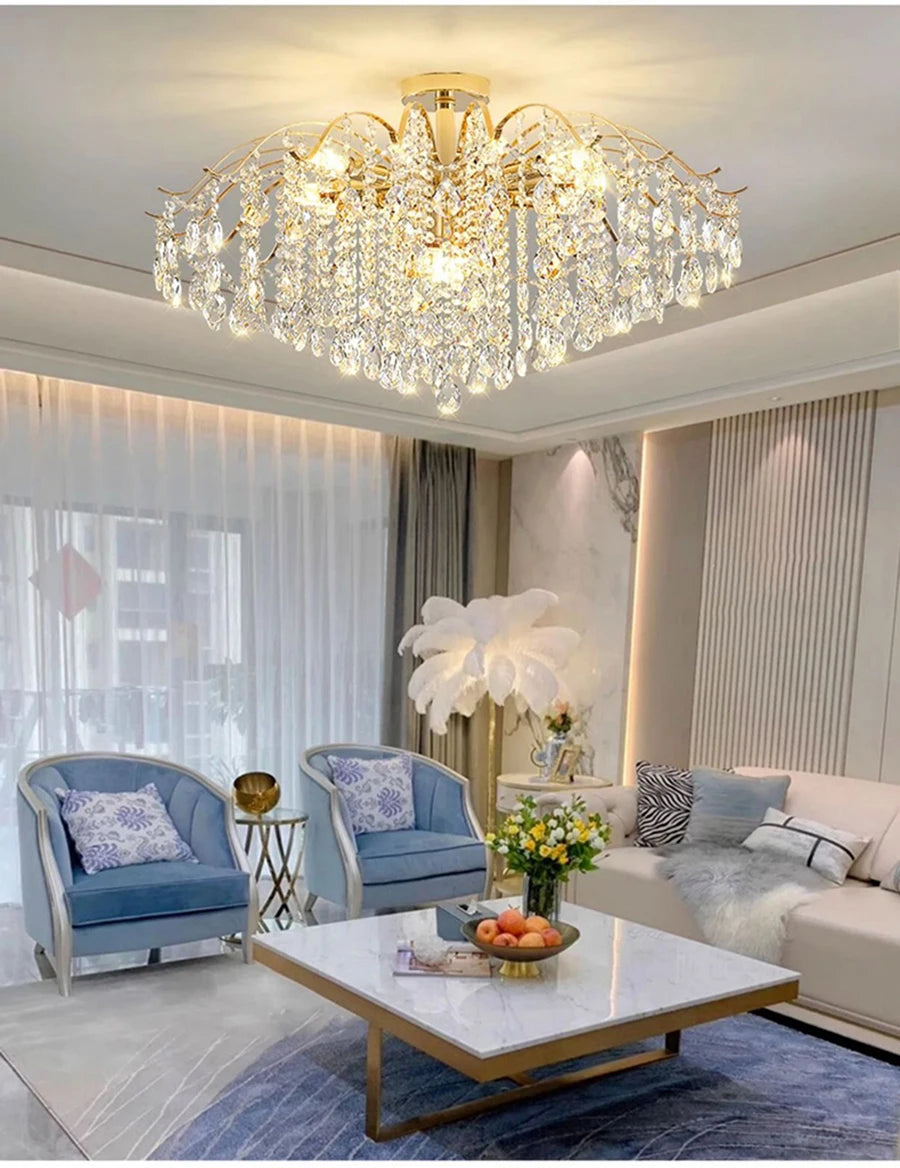 Gold Crystal Chandelier