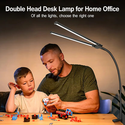 FlexiGlow LED Clamp Desk Lamp - 3 Modes & Dimmable