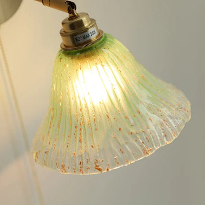 Nordic Blue Glass Pull Chain Wall Sconce Lamp