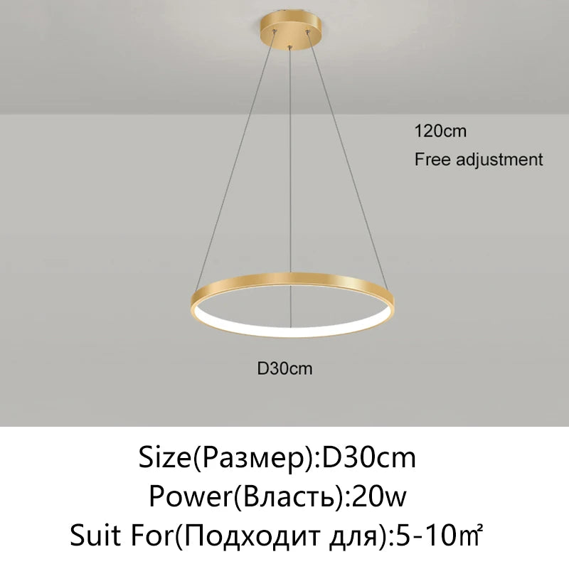 Round LED Ring Pendant