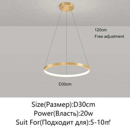 Round LED Ring Pendant