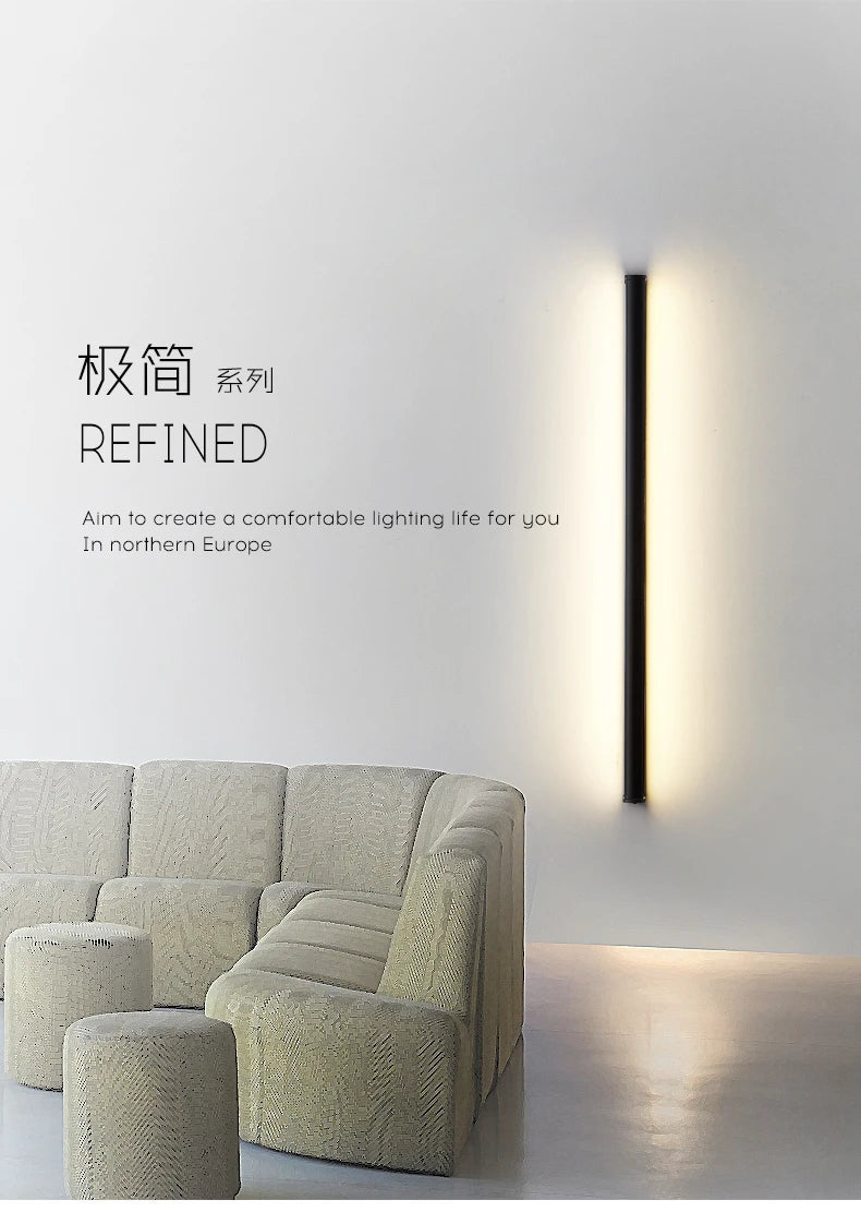 Elegant Black LED Wall Lamp for Modern Spaces