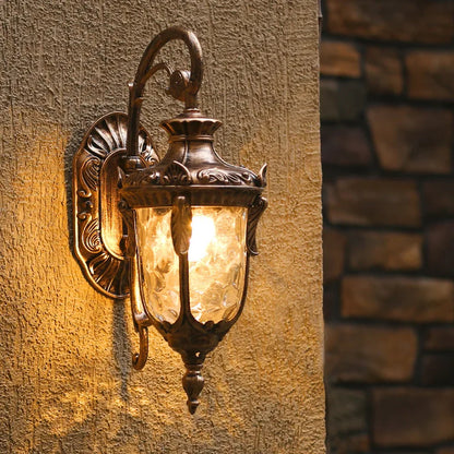 RetroGlow Waterproof Wall Lamp for Outdoor Spaces