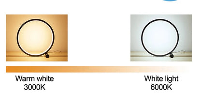 GlowRing Touch LED Desk Lamp - Modern Minimalist
