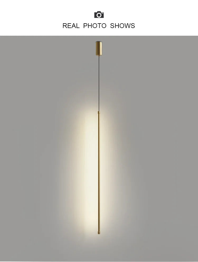 Modern Straight LED Chandelier Hanging Light Fixtures