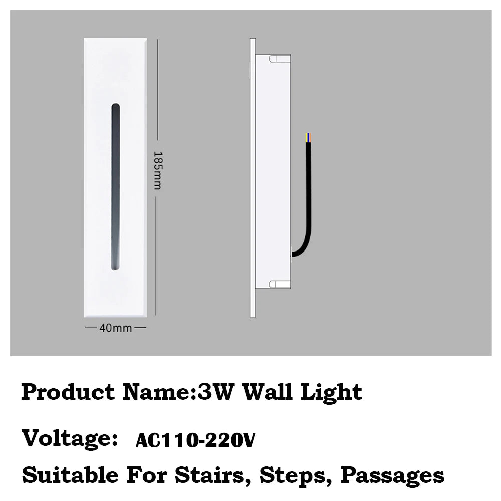 GlowStep LED Recessed Wall Sconce Light