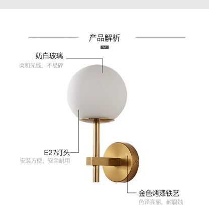 Nordic Glow: Sphere LED Wall Sconce Light