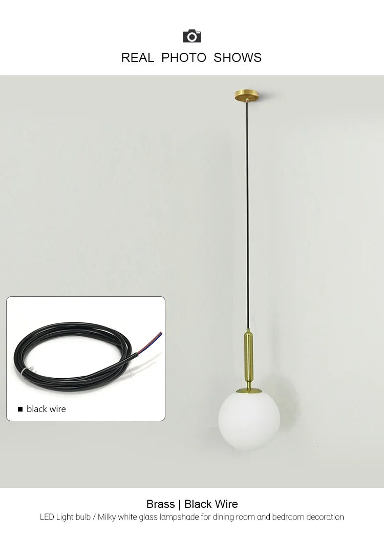 Modern Chandelier Glass Ball LED Pendant Lights