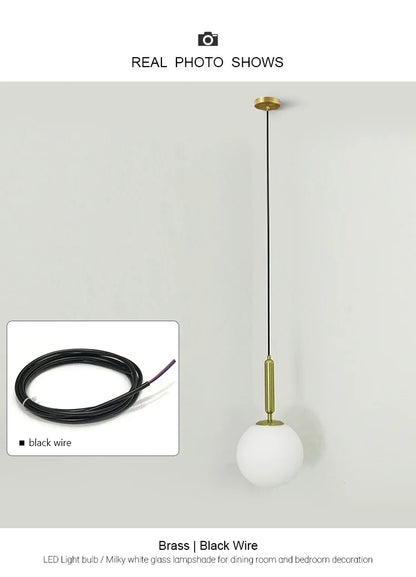 Modern Chandelier Glass Ball LED Pendant Lights
