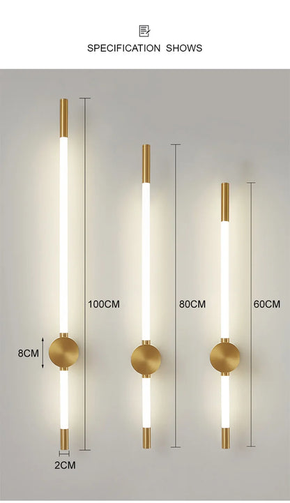 Elegant LED Wall Sconce: Modern Black & Gold