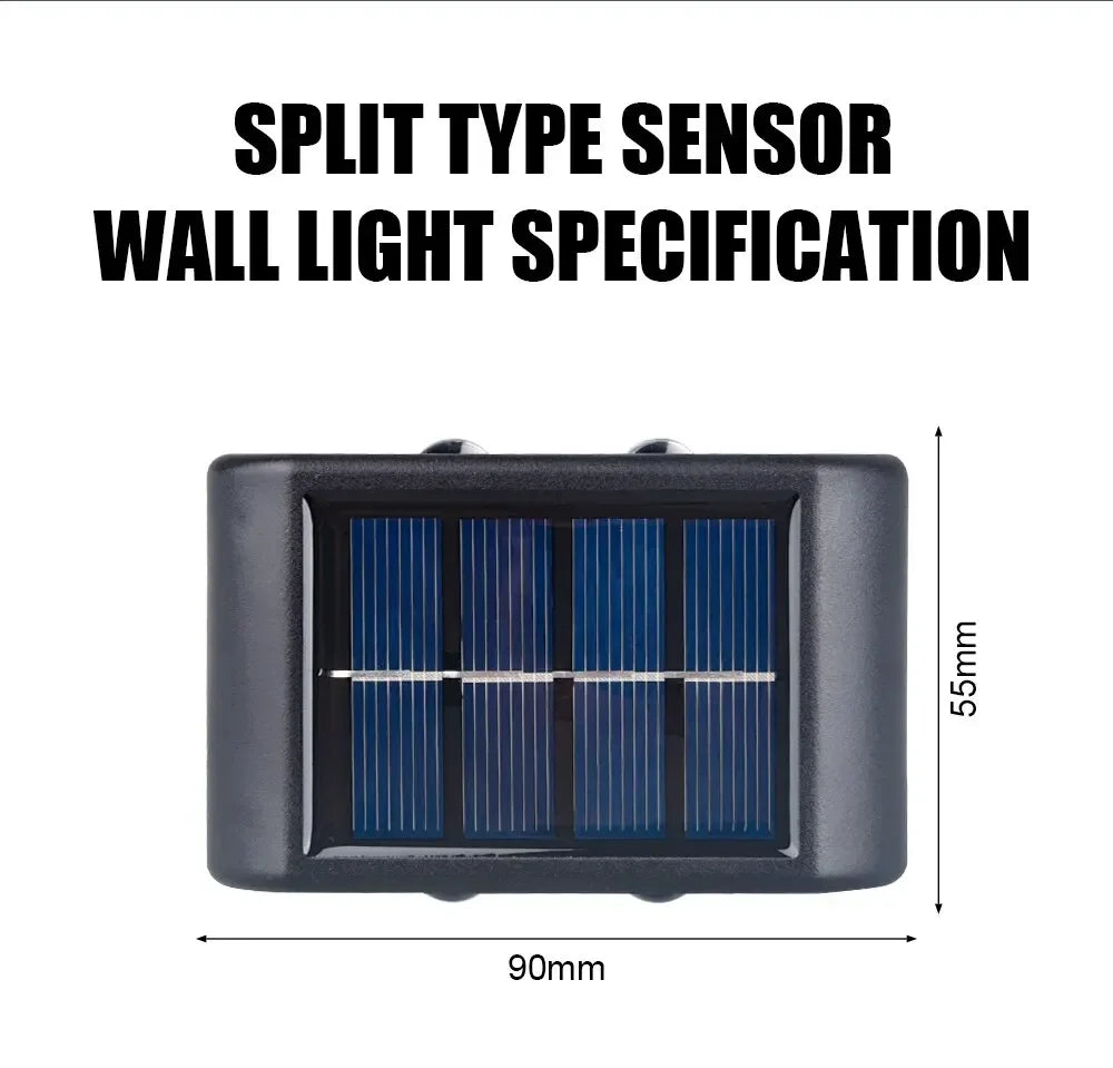 LumiGuard Solar Wall Light - 12 LED Waterproof Lamp