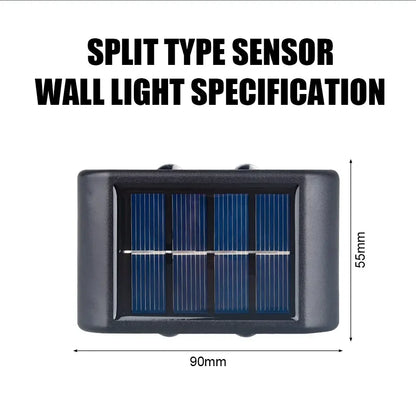 LumiGuard Solar Wall Light - 12 LED Waterproof Lamp