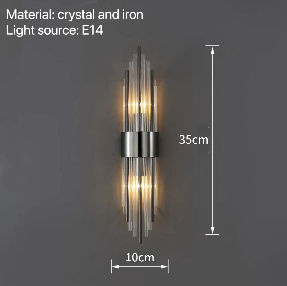 Crystal Bedside Wall Lamp