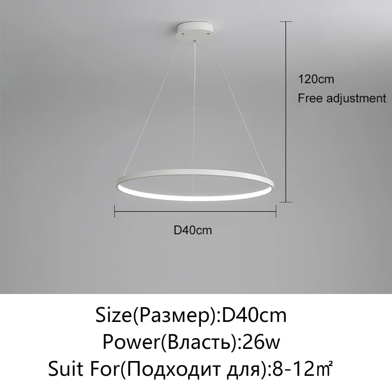 Round LED Ring Pendant