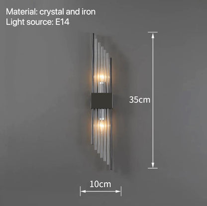 Crystal Bedside Wall Lamp
