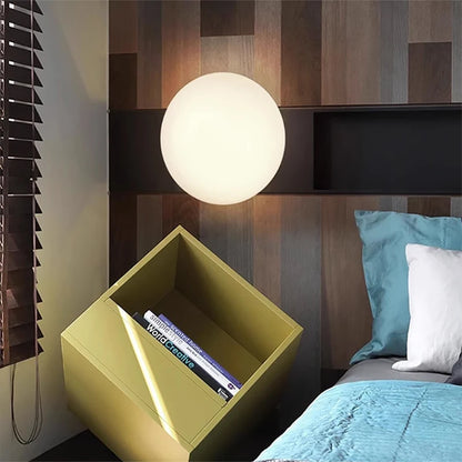 Nordic Glow: Minimalist Round Glass Ceiling Lamp