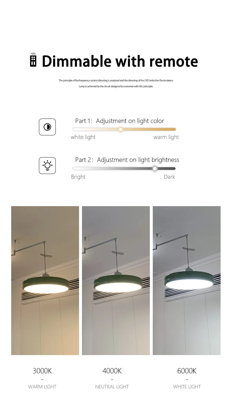 EyeCare Round Rotatable Dining Glam Light