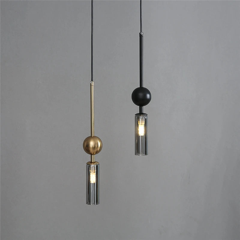 Gold Iron Glass Mini Pendant