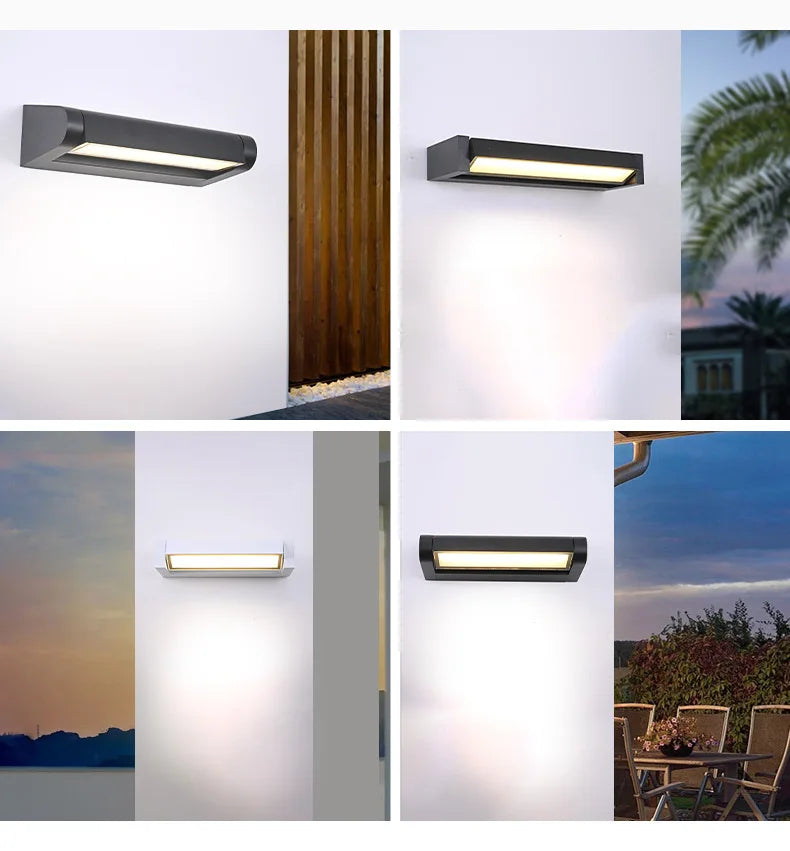 AquaGlow Waterproof LED Porch Sconces