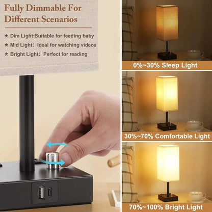 Dimmable USB Desk Lamp with Eye Protection Shade