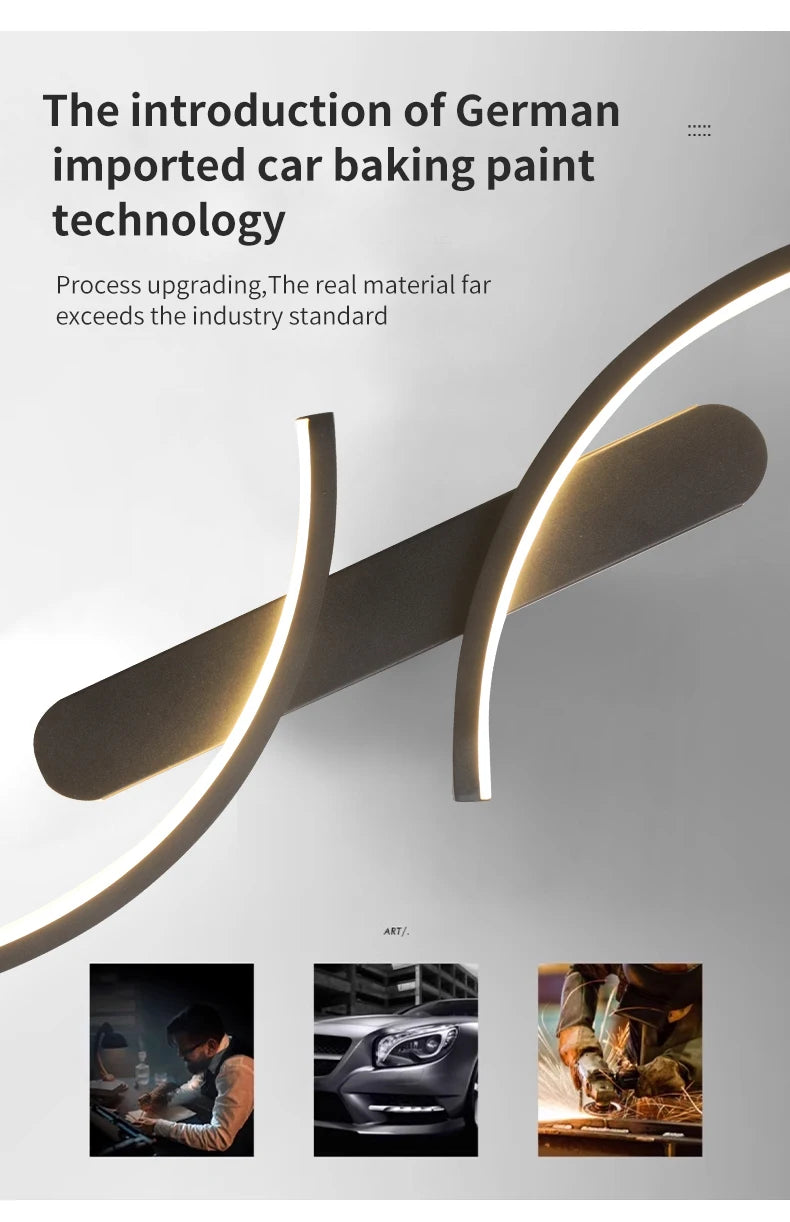 Sleek C-Shape LED Wall Lamp - Modern Minimalist Design