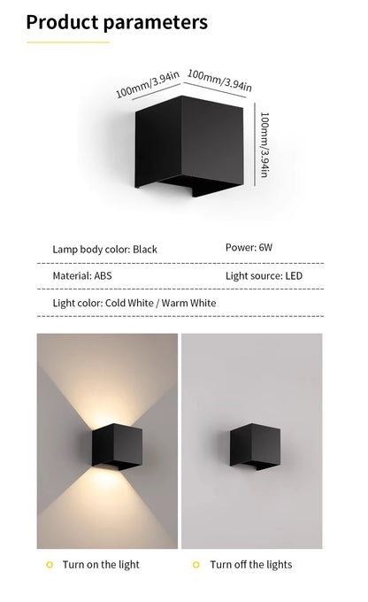 GlowSphere LED Wall Light - Indoor & Outdoor Decor