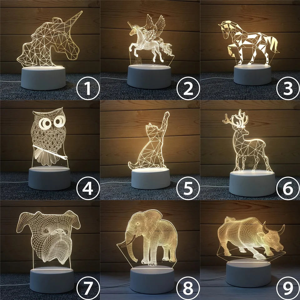 Cartoon 3D LED Lamp