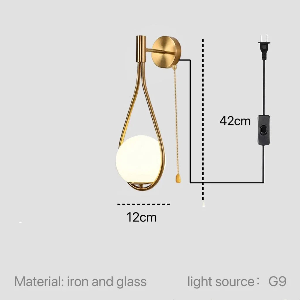 Nordic Glow Plug-In Wall Sconce Light